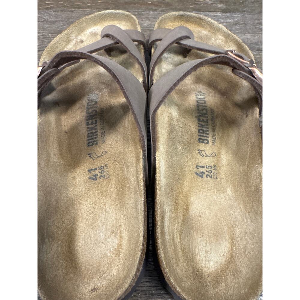 Birkenstock Mayari Birko-Flor Toe Loop Women Sandals Mocha SZ EU 41R/US 10-10.5 - Picture 6 of 9